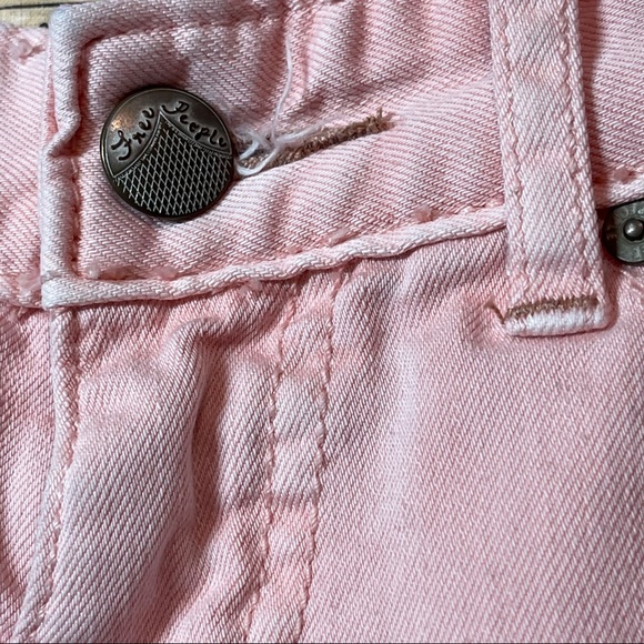 FREE PEOPLE PINK CAPRI JEANS SIZE 25 - Picture 9 of 15
